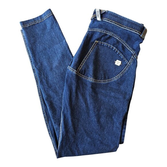 Freddy Denim - Freddy Navy Blue Double Button Skinny Jean WR-UP Pants Sz 8 L